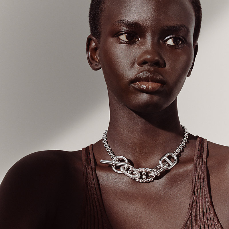 HERMÈS ハイネックニット チェーン柄 Chaine d'ancre Alea II necklace, large model | Hermès Macau SAR